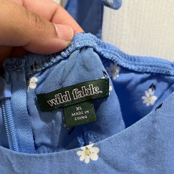 5 for $25! Wild Fable Blue Floral Dress XL - Picture 5 of 7